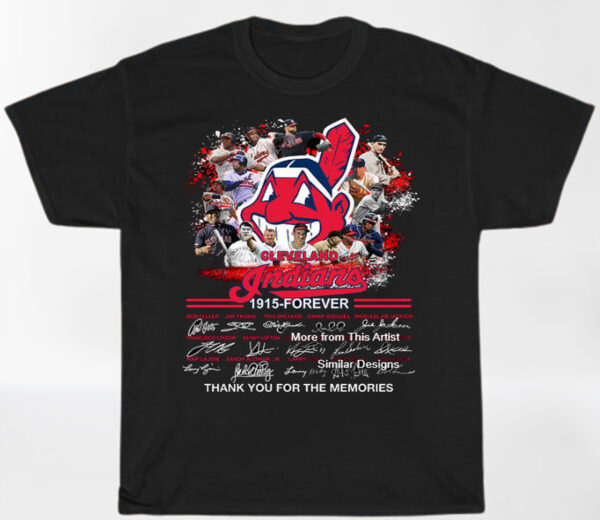 Cleveland Indians Thank You For The Memories Signature Tshirt