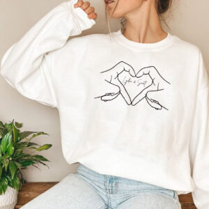 Custom Name Valentine Heart Sweatshirt