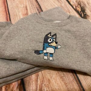 Cute Bluey Embroidered Sweatshirt