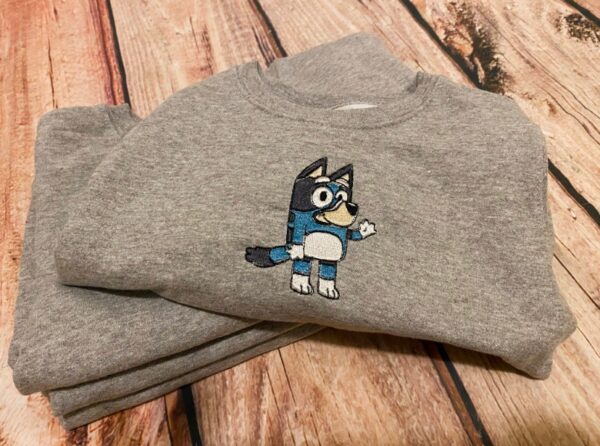 Cute Bluey Embroidered Sweatshirt