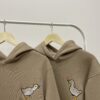 Embroidered Couple Animal Goose Geese Hoodies