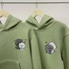 Embroidered Couple Otter Animal Hoodie