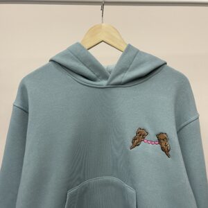 Embroidered Couple Otter Animal Hoodie