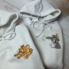 Couple Valentine Tom and Jerry Embroidered Sweatshirt