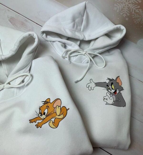 Funny Tom And Jerry Couple Hoodie