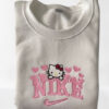 Kitty Nike Heart Valentine Embroidered Sweatshirt