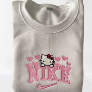 Hello Kitty Nike Heart Valentine Embroidered Sweatshirt