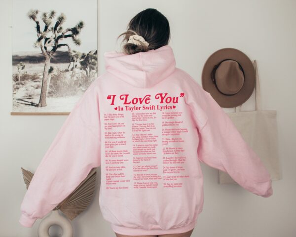 I Love You Lyrics Valentine Hoodie