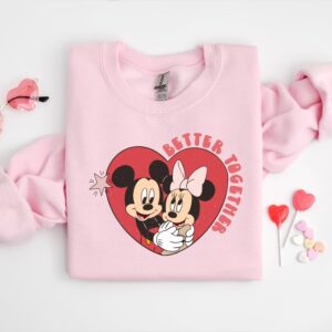 Disney Valentine Better Together Mickey Minnie Shirt