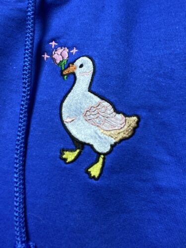 Embroidered Couple Animal Goose Geese Hoodies photo review