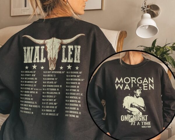 Morgan Wallen Western One Night At A Time 2023 World Tour Shirt