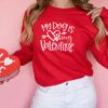 Pugs and Kisses My Dog Valentine Sweatshirt