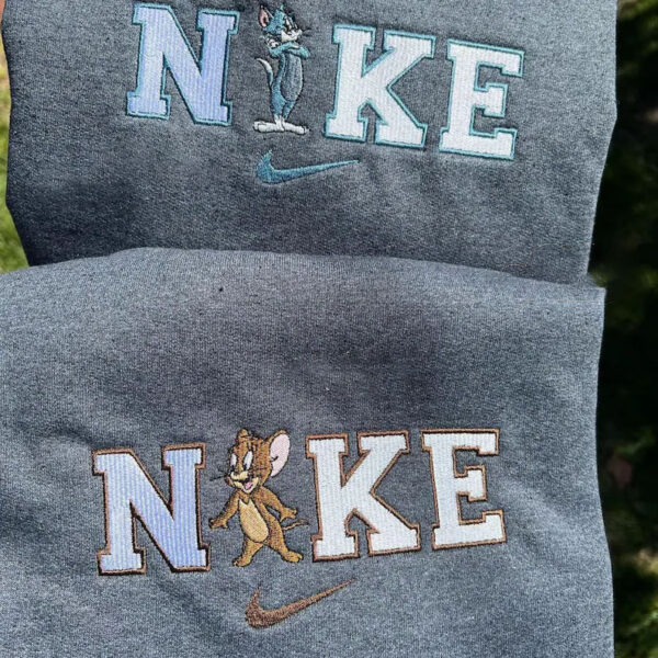 Nike Tom and Jerry Couple Embroidered Sweatshirt