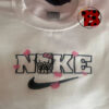 Swoosh Nike Hearts Valentines Embroidered Sweatshirt