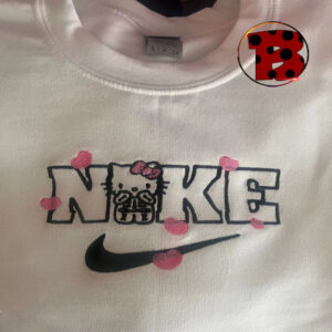 Nike Valentines Kitty Hearts Embroidered Sweatshirt