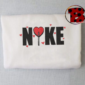 Nike Valentines Lollipop Heart Embroidered Sweatshirt