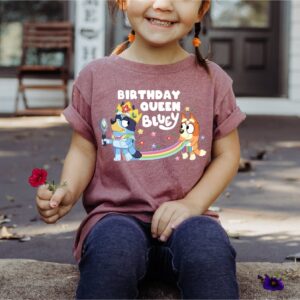 Personalized Bluey Birthday Kid Queen Shirt