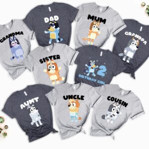 Personalized Cute Bluey Family Shirt