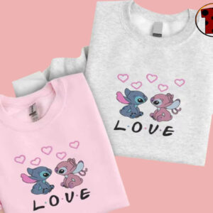 Valentine Love Stitch & Angle Embroidered Sweatshirt