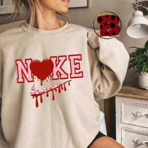 Valentines Nike Drip Heart Swoosh Sweatshirt