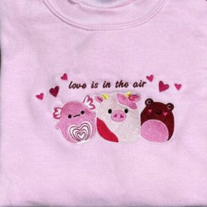 Valentine Squishmallow Love is in the Air Embroidered Sweatshirt