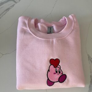 Kirby Heart Embroidered Sweatshirt