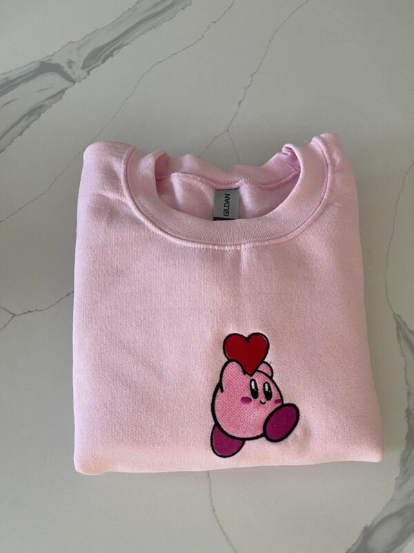 Kirby Heart Embroidered Sweatshirt