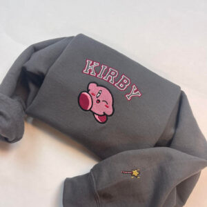 Pink Kirby Embroidered Sweatshirt