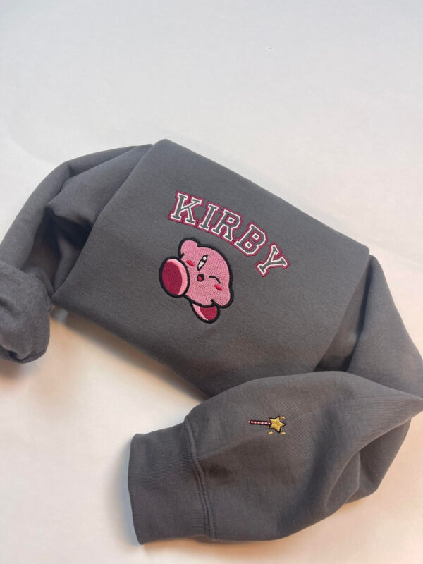 Pink Kirby Embroidered Sweatshirt