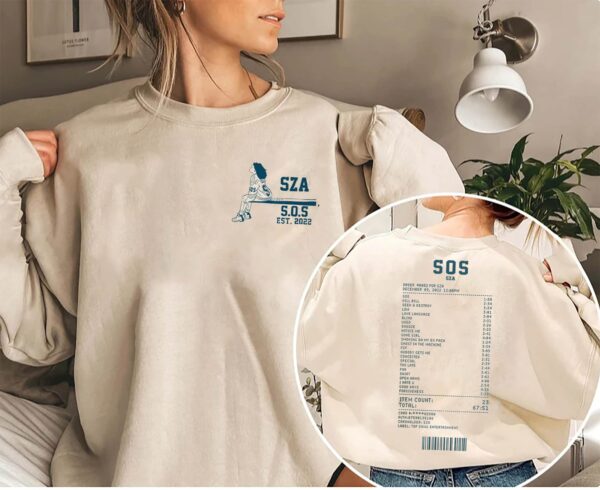 SZA SOS Album Cover T-shirt Sweatshirt Hoodie