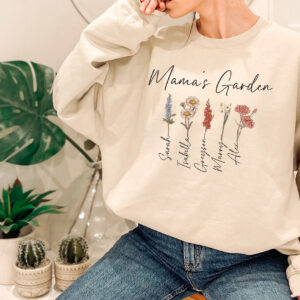 Custom Name Mama’s Flowers Garden Sweatshirt