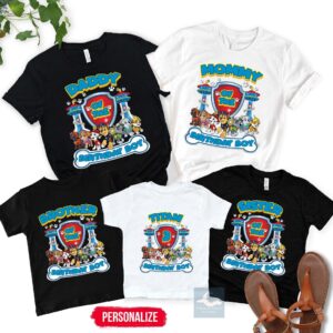 Custom Paw Patrol Birthday Matching Family Shirt