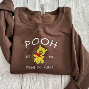 Cute Winnie The Pooh Est Embroidered Sweatshirt