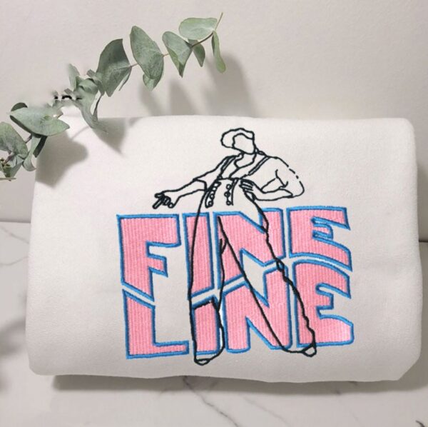 Harry Styles Embroidered Pink Fine Line Album Sweatshirt