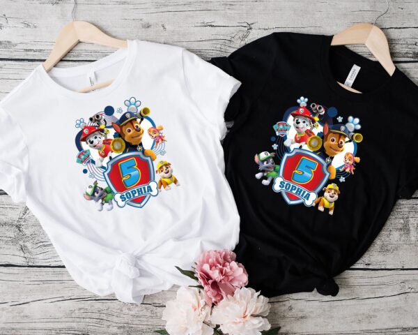 Personalized Birthday Family Paw Patrol Shirt