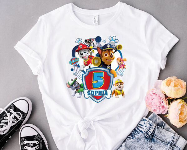 Personalized Birthday Family Paw Patrol Shirt