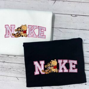 Nike Pooh And Tigger Together Embroidered Sweatshirt Hoodie