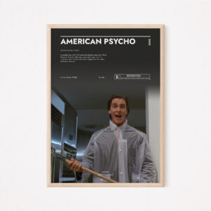 American Psycho Horror Movie Poster Decor Art