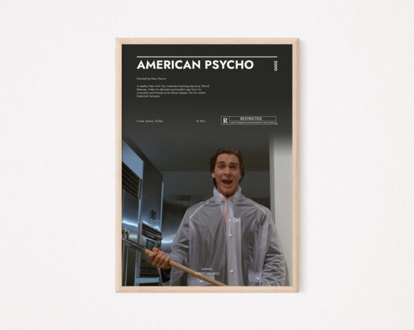 American Psycho Horror Movie Poster Decor Art