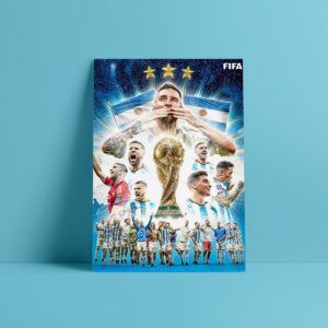 Argentina World Cup Messi Poster Decor Art