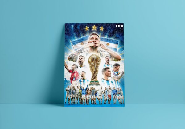 Argentina World Cup Messi Poster Decor Art