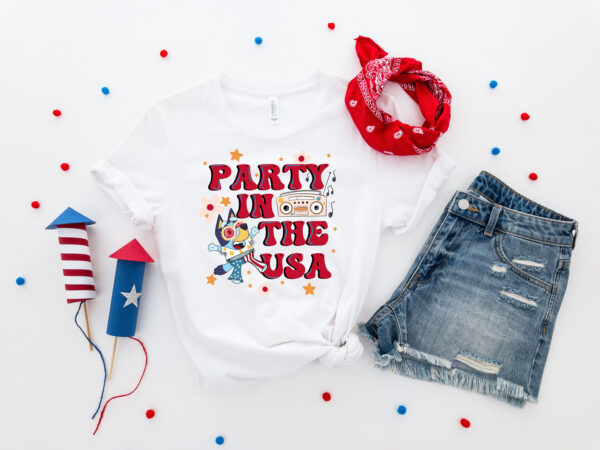 Bluey 4th Of July Party In The USA Shirt