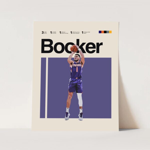 Devin Booker American Professional Basketball Player Poster Decor Art