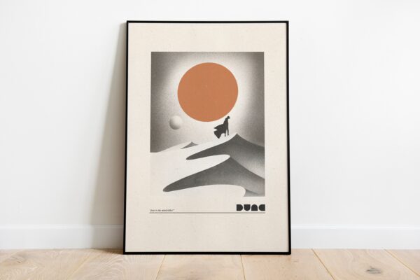 Dune Digital Monochrome Poster Wall Art Decor