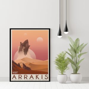 Dune Visit Arrakis Movie Poster Decor Art