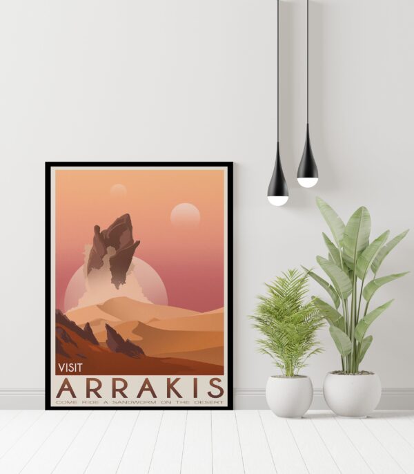 Dune Visit Arrakis Movie Poster Decor Art