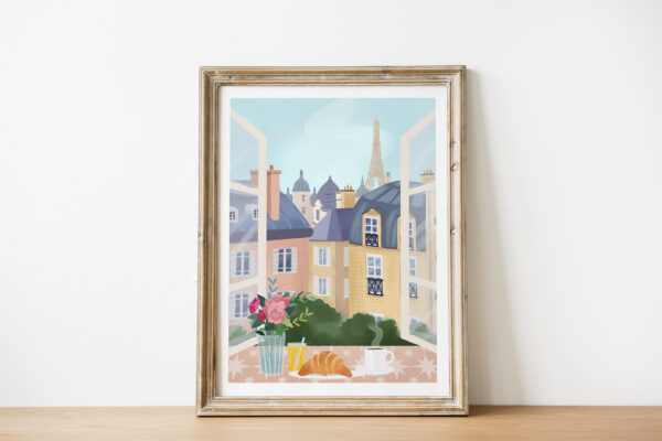 Emily In Paris Home Decor Illustration Poster Art