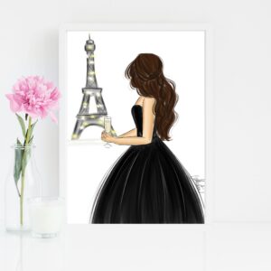 Emily in Paris Illustration Poster Decor Art