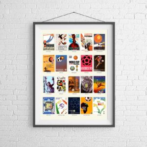 FIFA World Cup History Football Poster