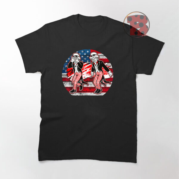 Funny Fourth Of July Uncle Sam Griddy USA Flag T-Shirt